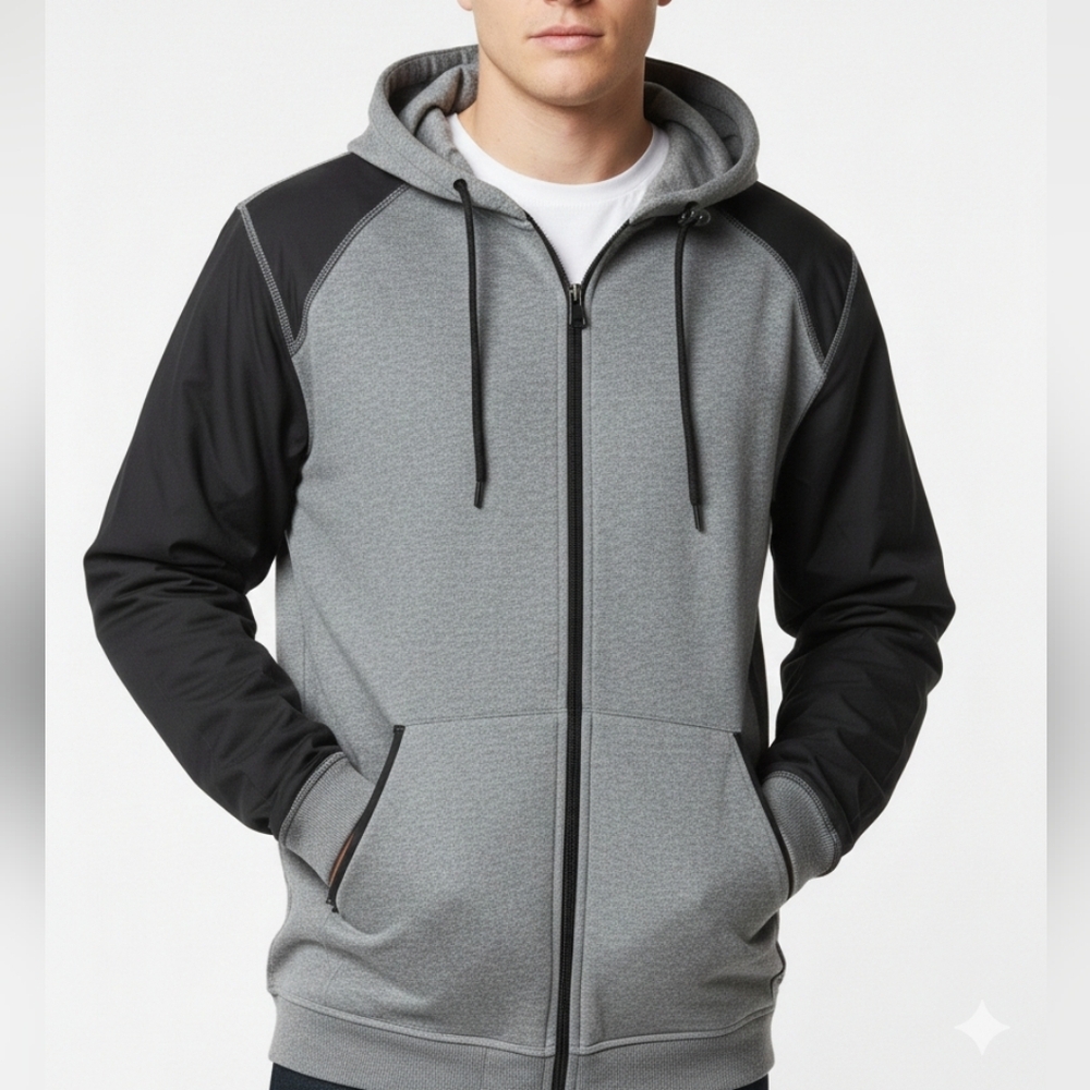 DC Gray and Black Hoodie